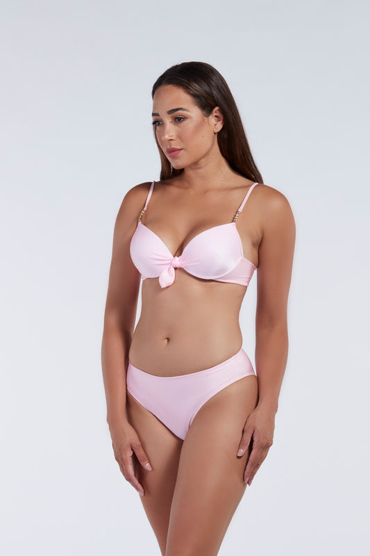 Pushup con applicazione swaroski +culotte blu